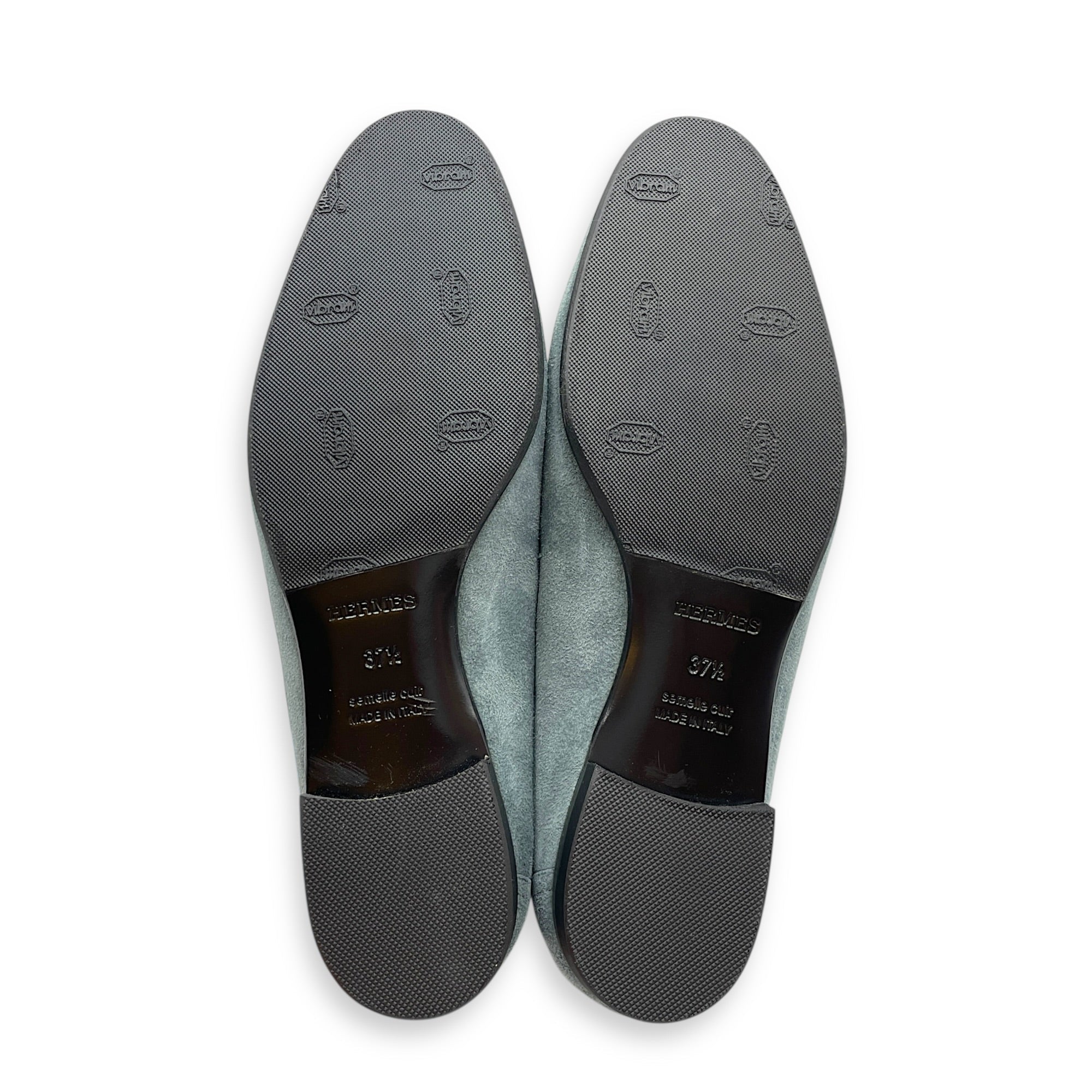 Paris 37.5 Gris Antarctique  Loafers in Suede Leather Enamel hardware CL2603-20177 3