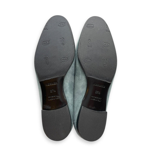 Paris 37.5 Gris Antarctique  Loafers in Suede Leather Enamel hardware CL2603-20177 3