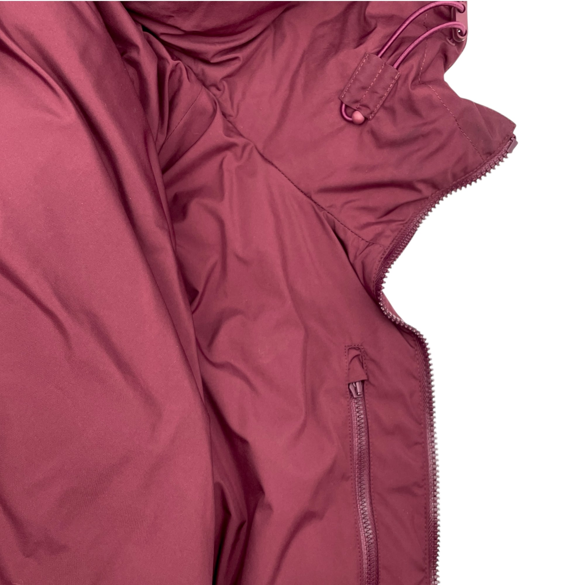 Puffer Jacket Size 34 Red Ready-To-Wear Silver hardware