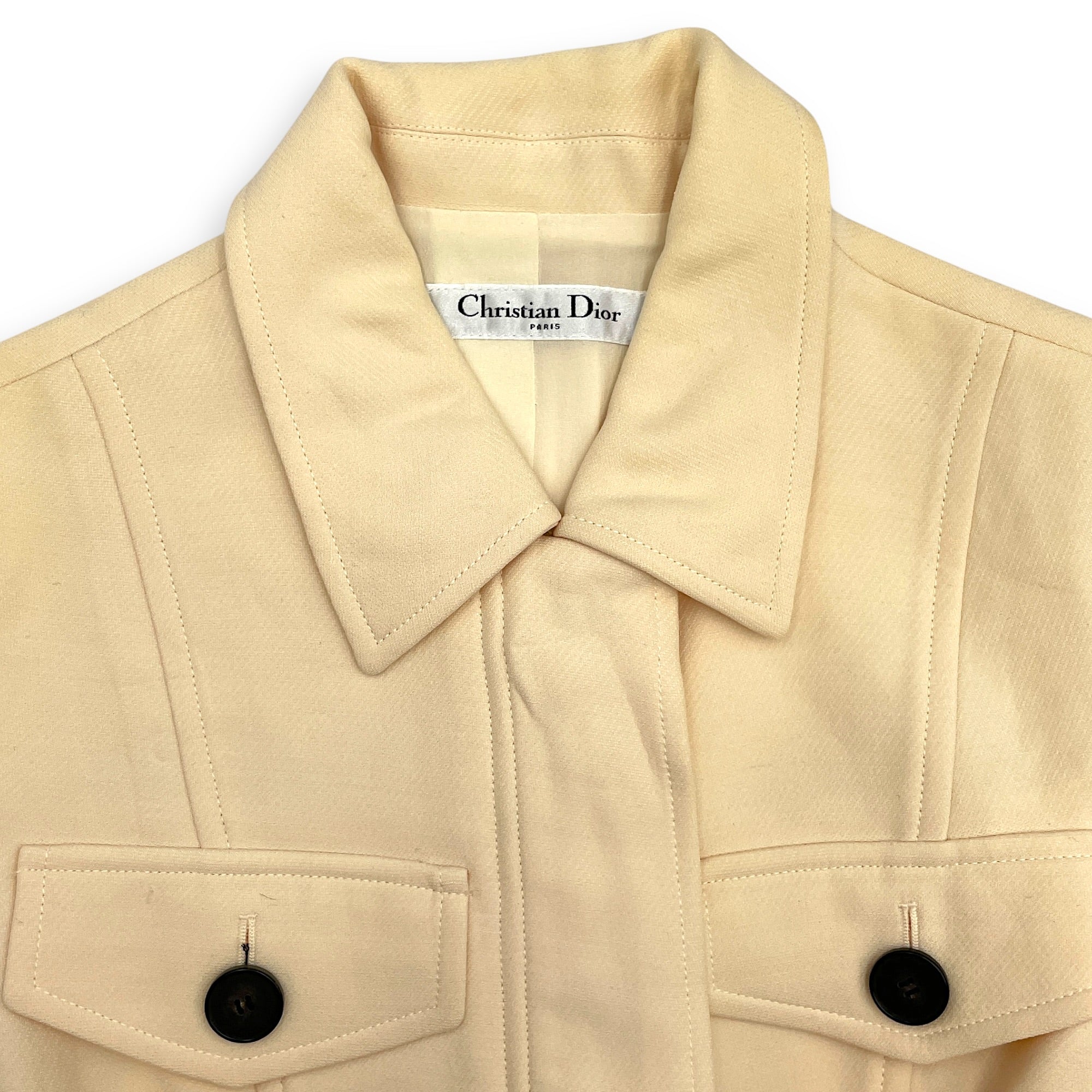 Short Dress Size 36 Beige Ready-To-Wear in Wool CL2603-20205 3