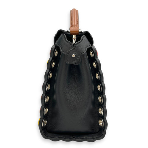 Eyelet Trim Mini Peekaboo Black Top Handle Bag in Calfskin Silver hardware CL2603-20217 3