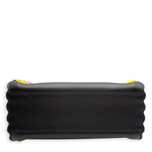 Eyelet Trim Mini Peekaboo Black Top Handle Bag in Calfskin Silver hardware CL2603-20217 5