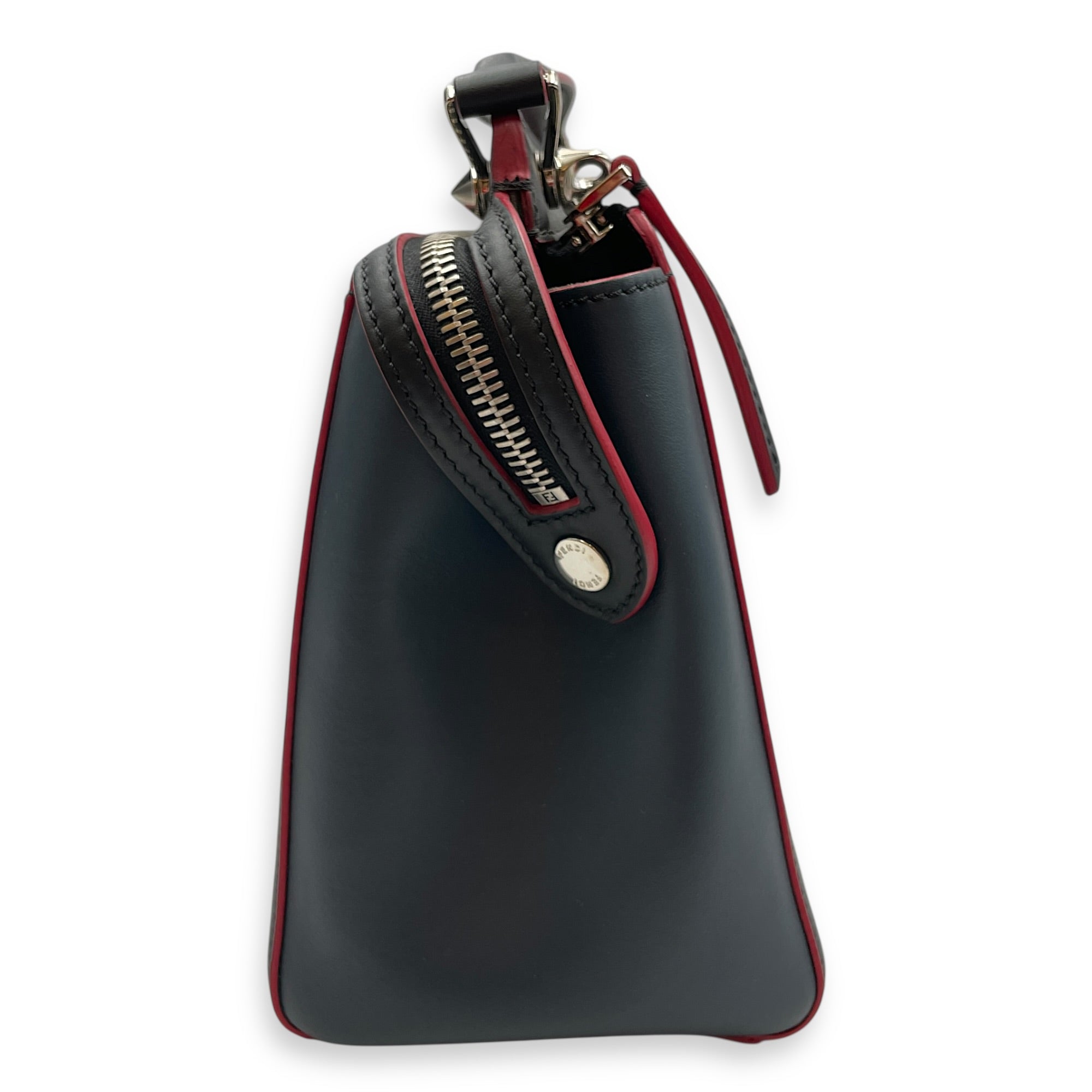 Roma Dotcom Black Shoulder Bag in Calfskin Silver hardware CL2603-20223 4