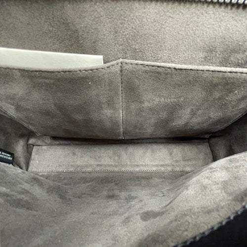 Roma Dotcom Black Shoulder Bag in Calfskin Silver hardware CL2603-20223 7