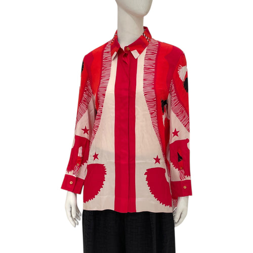 Long-Sleeved Shirt 38 Red Ready-To-Wear in Silk CL2603-20226 1