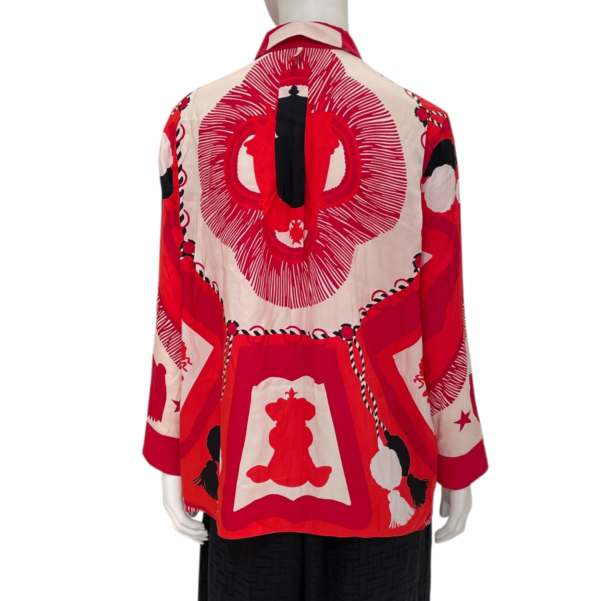 Long-Sleeved Shirt 38 Red Ready-To-Wear in Silk CL2603-20226 2