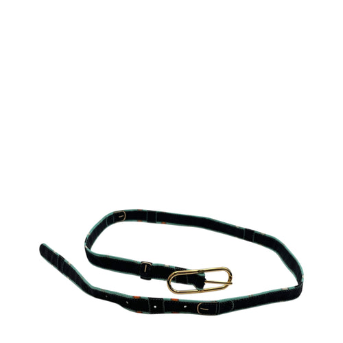 GG Belt Chain Short Sleeved Dress 38 Tiffany Blue Ready-To-Wear in Silk Gold hardware CL2603-20253 3