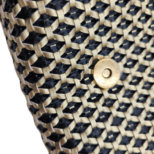 Falabella with Chunky Chain-Link Trim Mini Black Crossbody Bag in Vegan Leather Gold hardware
