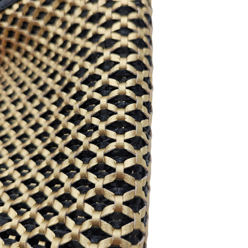 Falabella with Chunky Chain-Link Trim Mini Black Crossbody Bag in Vegan Leather Gold hardware