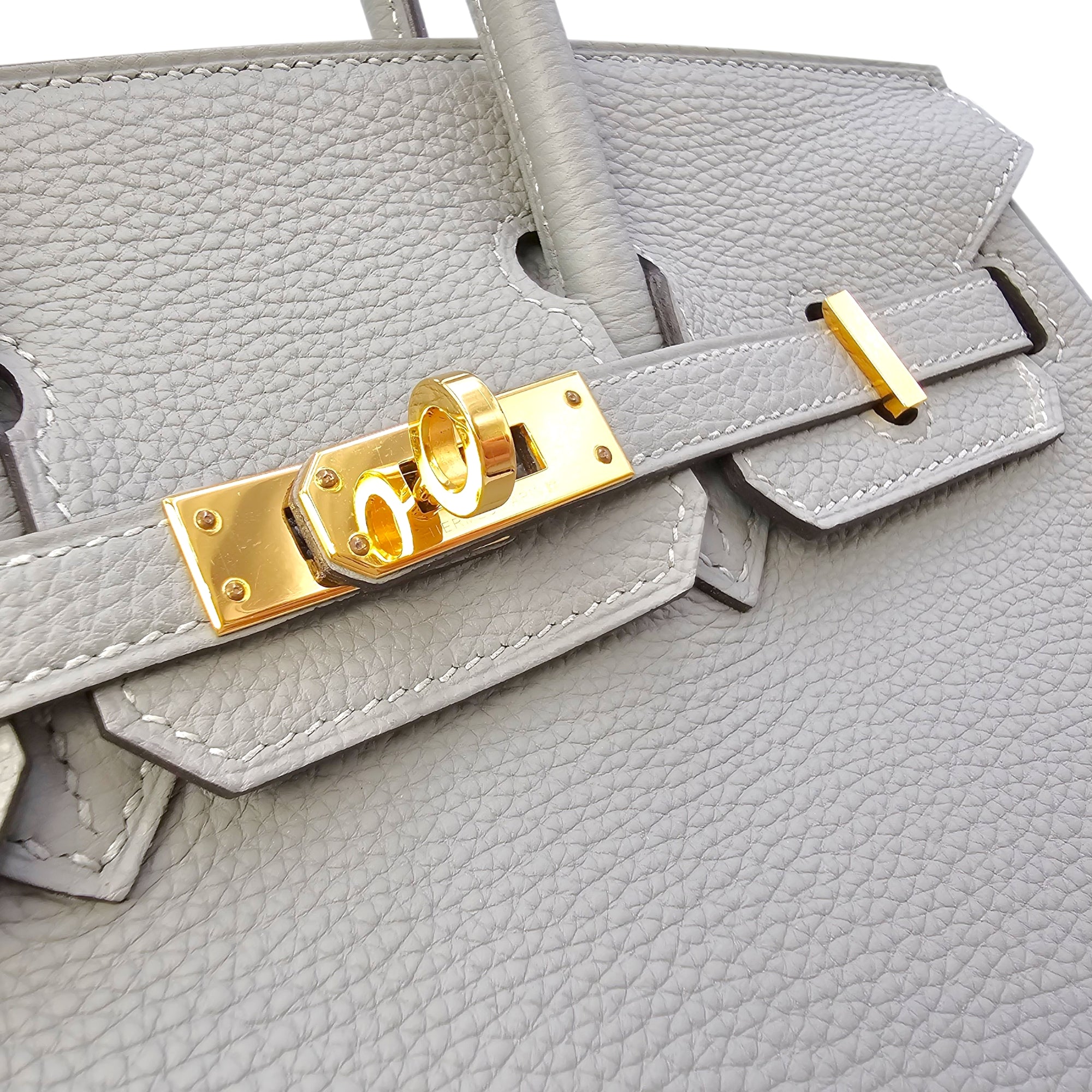 Birkin 25 Gris Mouette in Togo Gold hardware