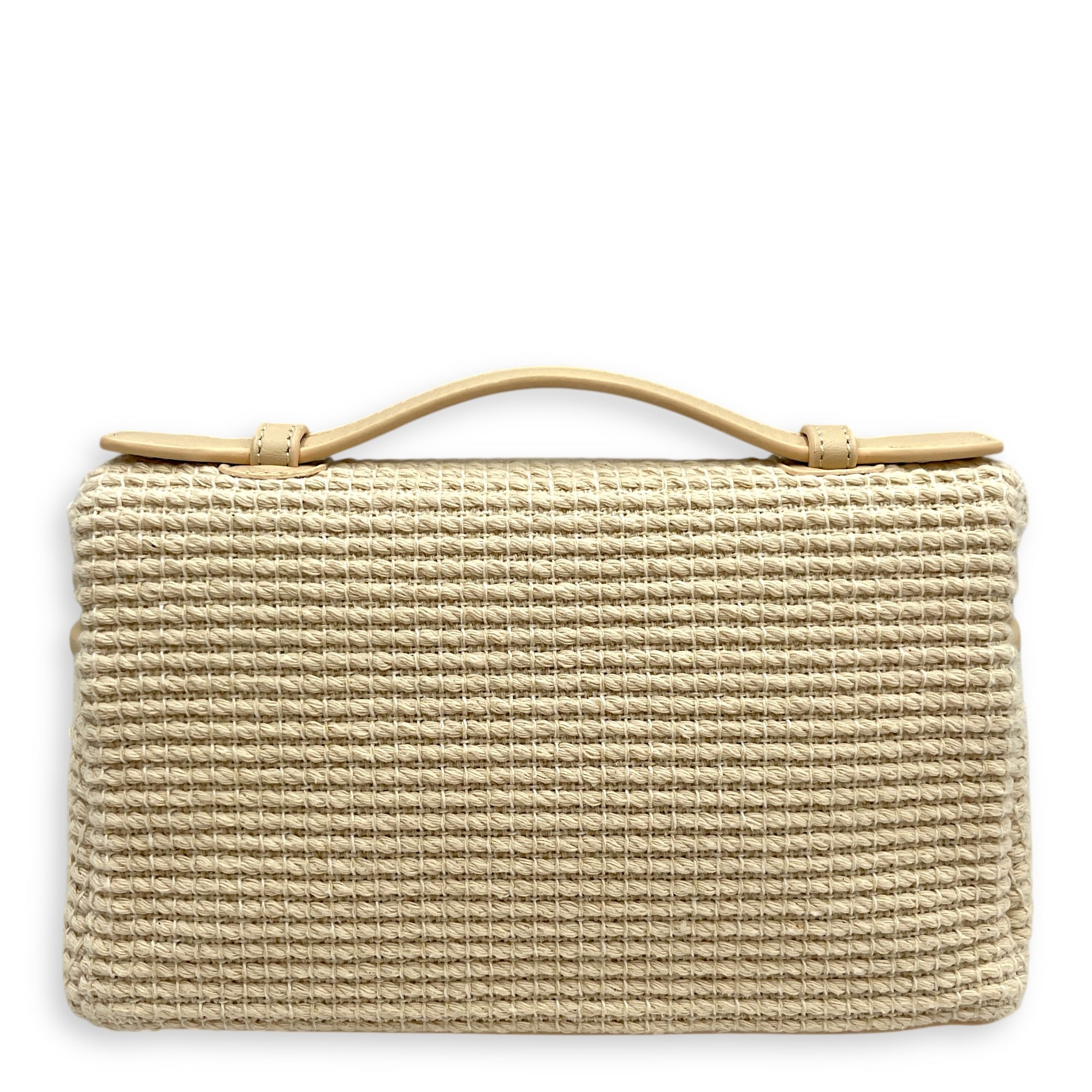 Extra Pocket 19 Beige Crossbody Bag in Canvas Gold hardware CL2603-20272 2