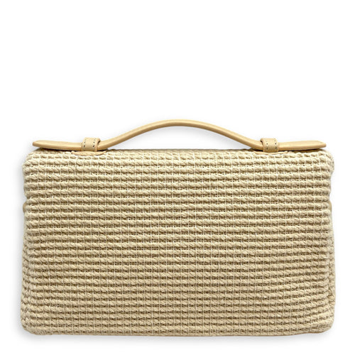 Extra Pocket 19 Beige Crossbody Bag in Canvas Gold hardware CL2603-20272 2