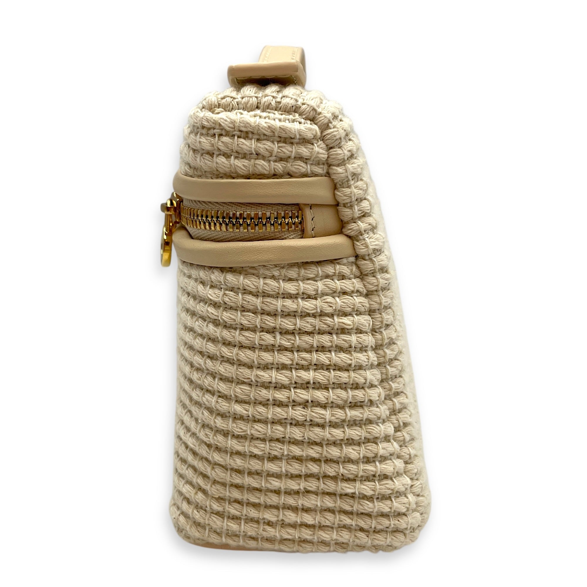 Extra Pocket 19 Beige Crossbody Bag in Canvas Gold hardware CL2603-20272 4