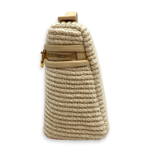 Extra Pocket 19 Beige Crossbody Bag in Canvas Gold hardware CL2603-20272 4