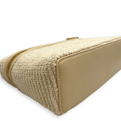 Extra Pocket 19 Beige Crossbody Bag in Canvas Gold hardware CL2603-20272 8