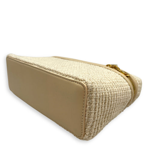 Extra Pocket 19 Beige Crossbody Bag in Canvas Gold hardware CL2603-20272 6