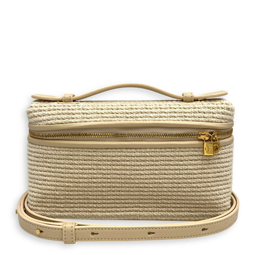 Extra Pocket 19 Beige Crossbody Bag in Canvas Gold hardware CL2603-20272 9