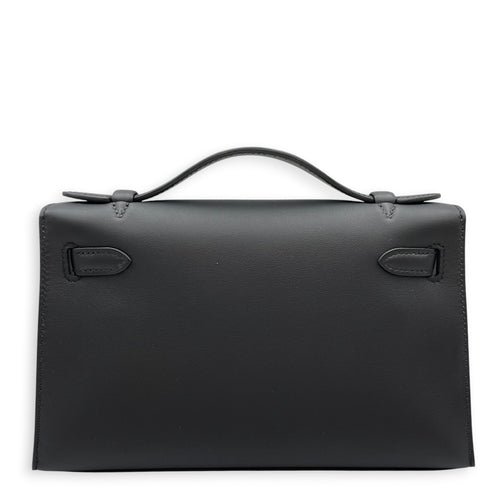 Kelly Pochette Black in Swift Gold hardware