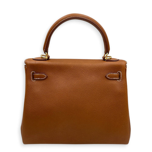 Kelly 25 Brown in Barenia Faubourg Gold hardware CL2603-20278 2