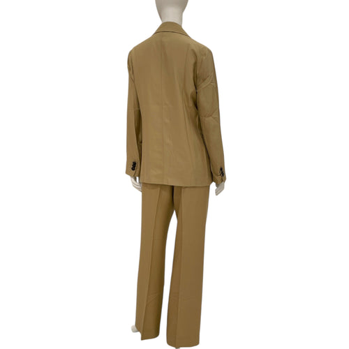 Safari Shirt (Size 40) & Pants (Size 42) Set Khaki Ready-To-Wear in Silk CL2603-20307 2