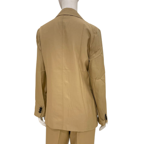 Safari Shirt (Size 40) & Pants (Size 42) Set Khaki Ready-To-Wear in Silk CL2603-20307 4