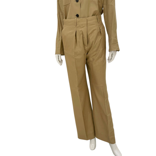 Safari Shirt (Size 40) & Pants (Size 42) Set Khaki Ready-To-Wear in Silk CL2603-20307 5