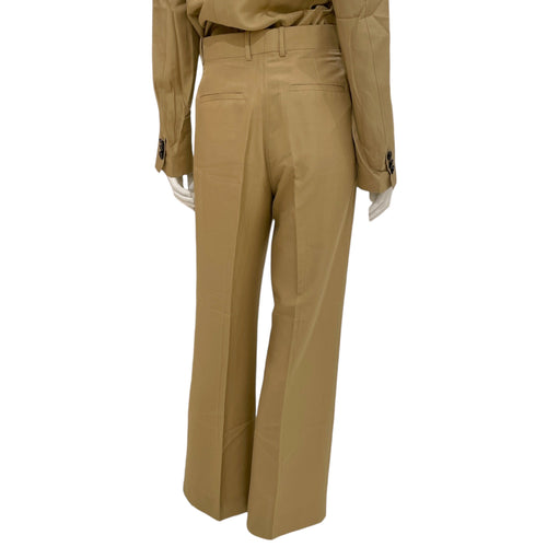 Safari Shirt (Size 40) & Pants (Size 42) Set Khaki Ready-To-Wear in Silk CL2603-20307 6