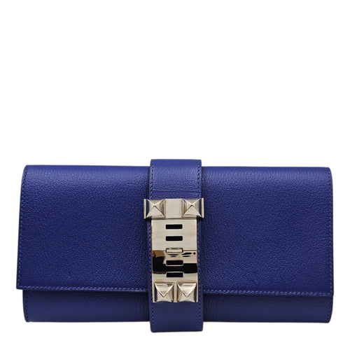 Medor Clutch Blue Electric  in Chevre Mysore Palladium hardware CL2603-20321 1