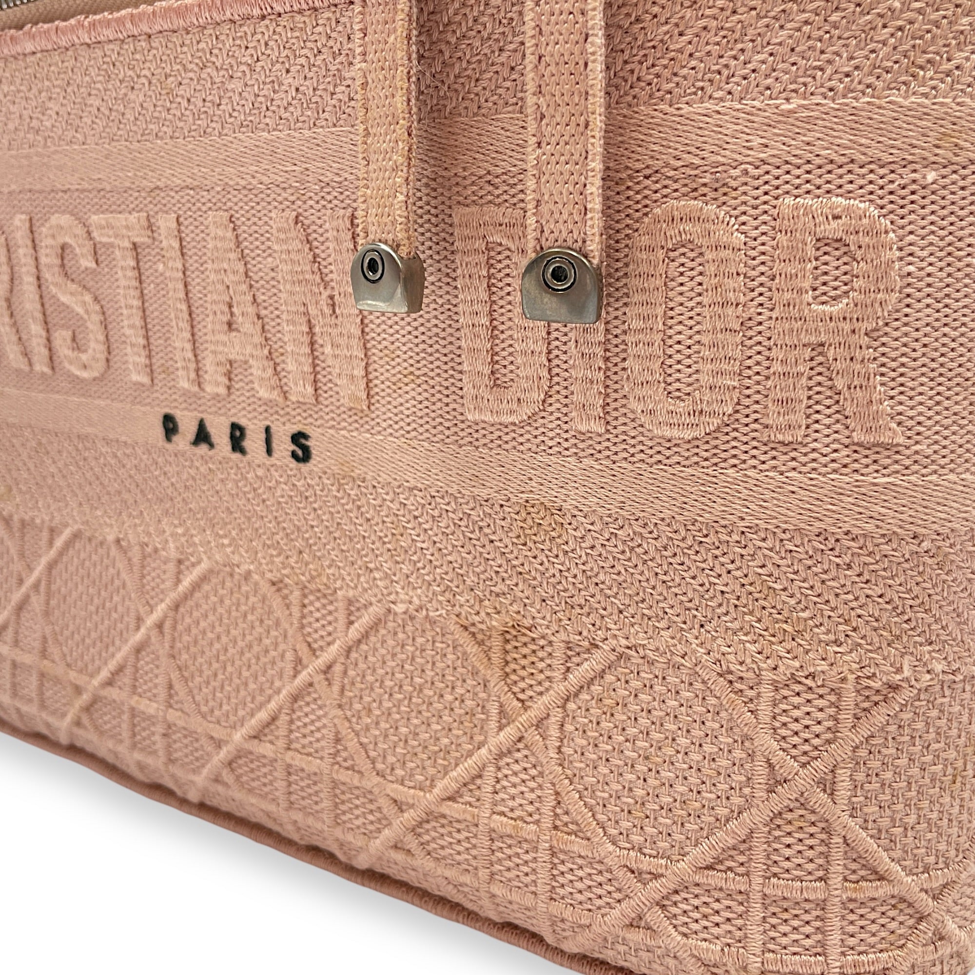 Diortravel Pale Pink Vanity Case in Canvas Silver hardware CL2603-20373 10