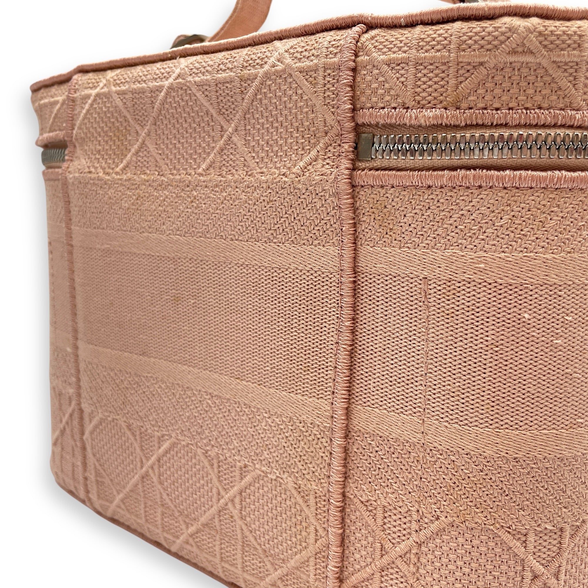 Diortravel Pale Pink Vanity Case in Canvas Silver hardware CL2603-20373 12