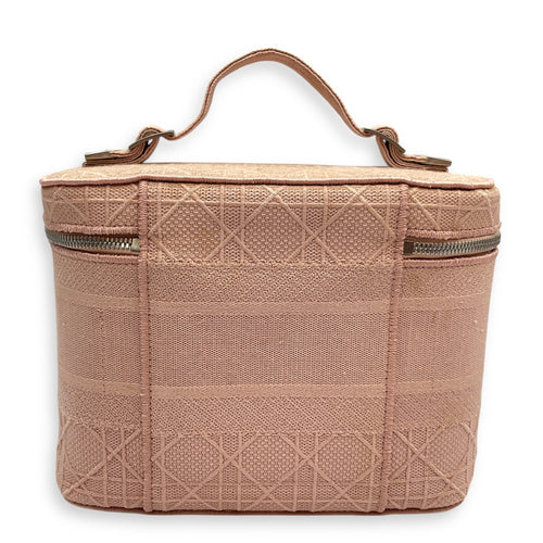 Diortravel Pale Pink Vanity Case in Canvas Silver hardware CL2603-20373 2