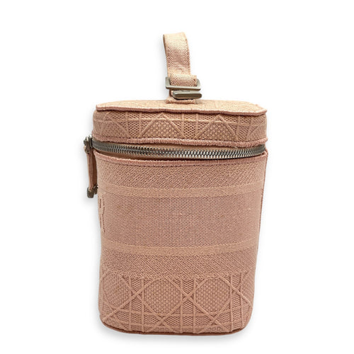 Diortravel Pale Pink Vanity Case in Canvas Silver hardware CL2603-20373 4
