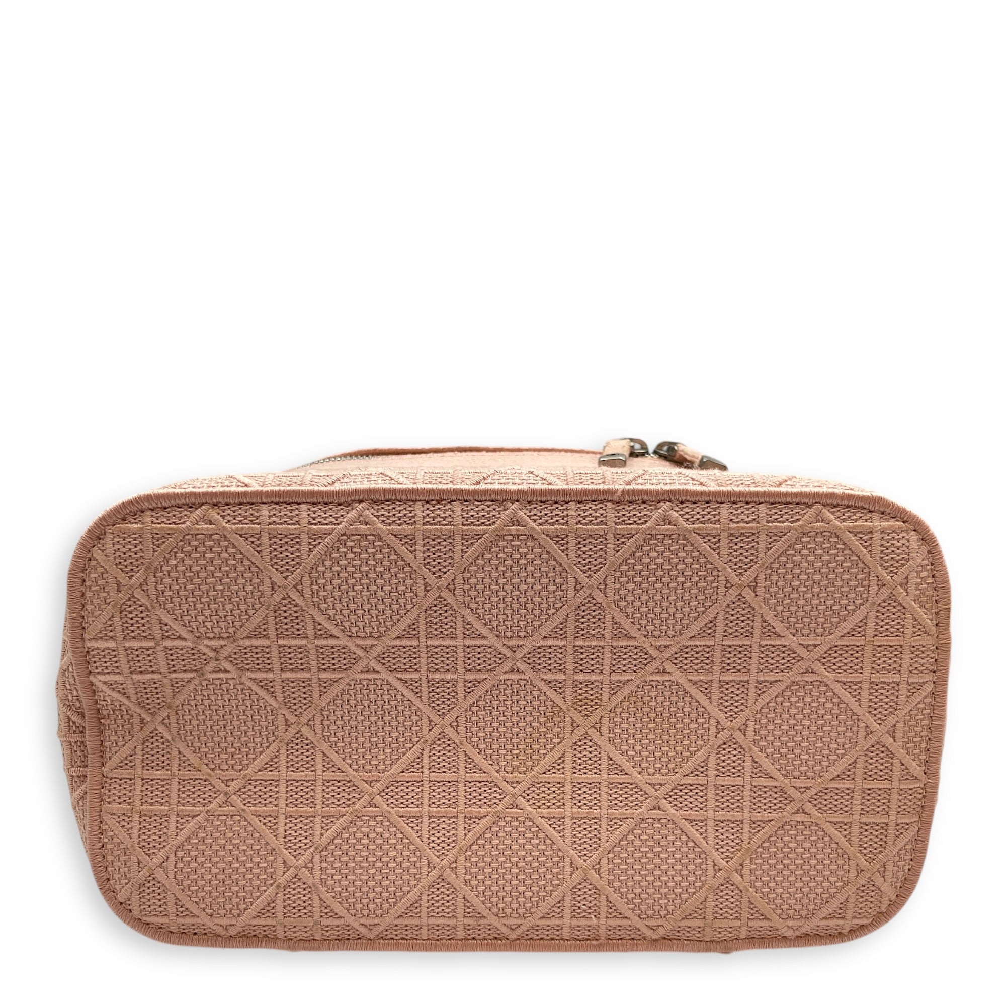 Diortravel Pale Pink Vanity Case in Canvas Silver hardware CL2603-20373 5