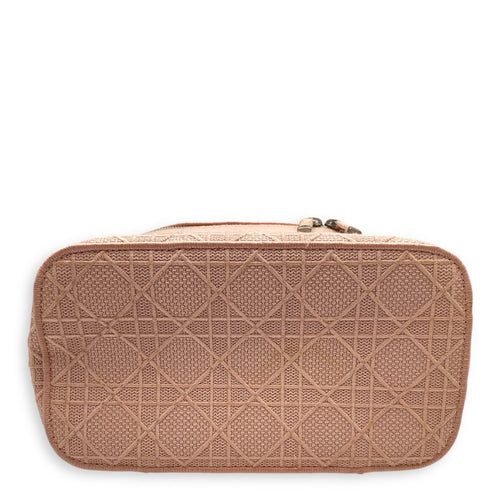 Diortravel Pale Pink Vanity Case in Canvas Silver hardware CL2603-20373 5