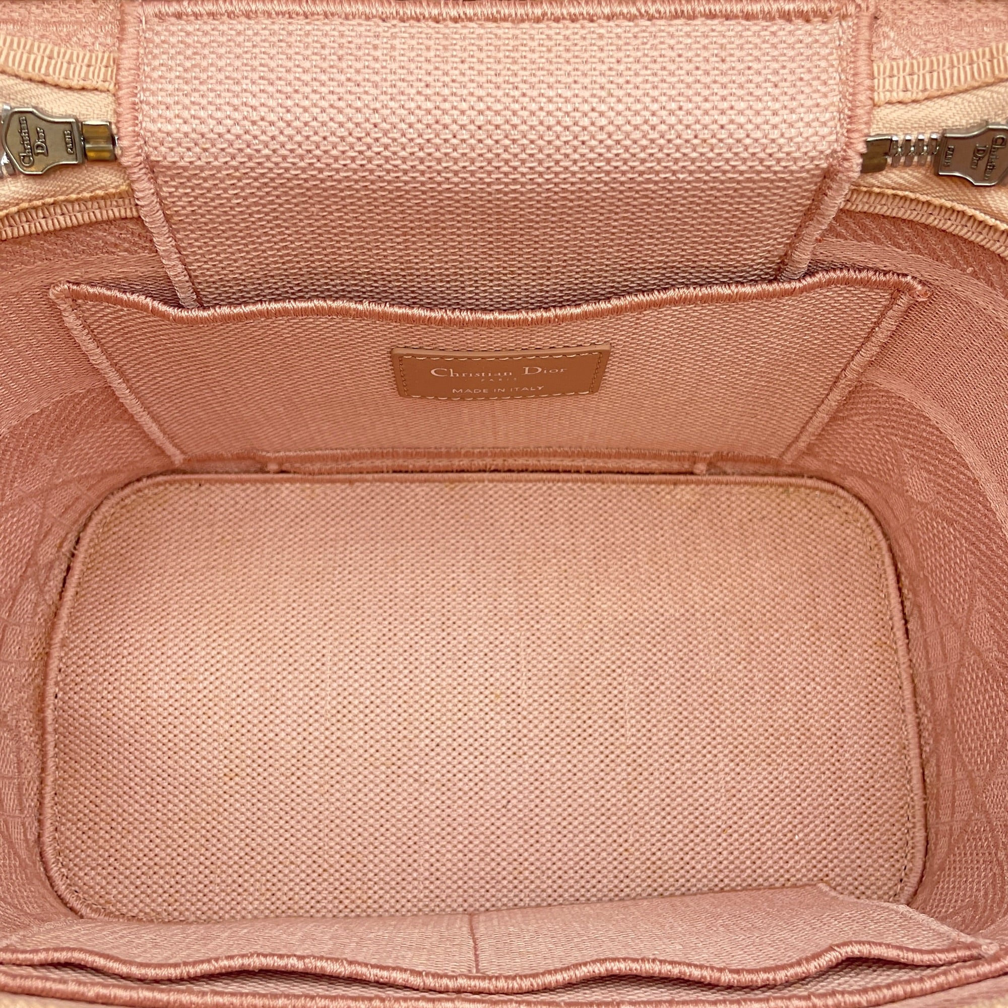 Diortravel Pale Pink Vanity Case in Canvas Silver hardware CL2603-20373 7