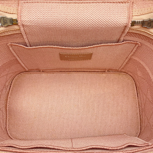 Diortravel Pale Pink Vanity Case in Canvas Silver hardware CL2603-20373 7