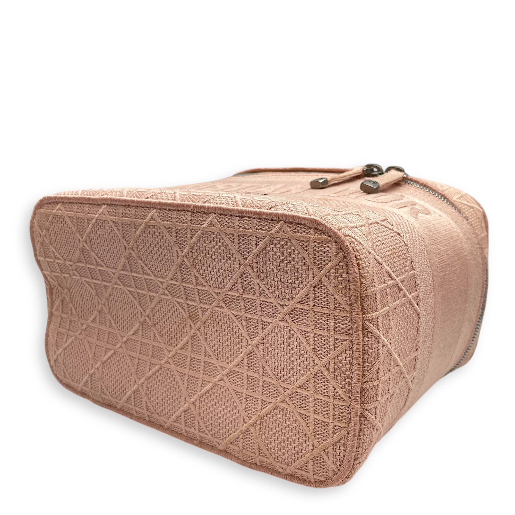 Diortravel Pale Pink Vanity Case in Canvas Silver hardware CL2603-20373 9