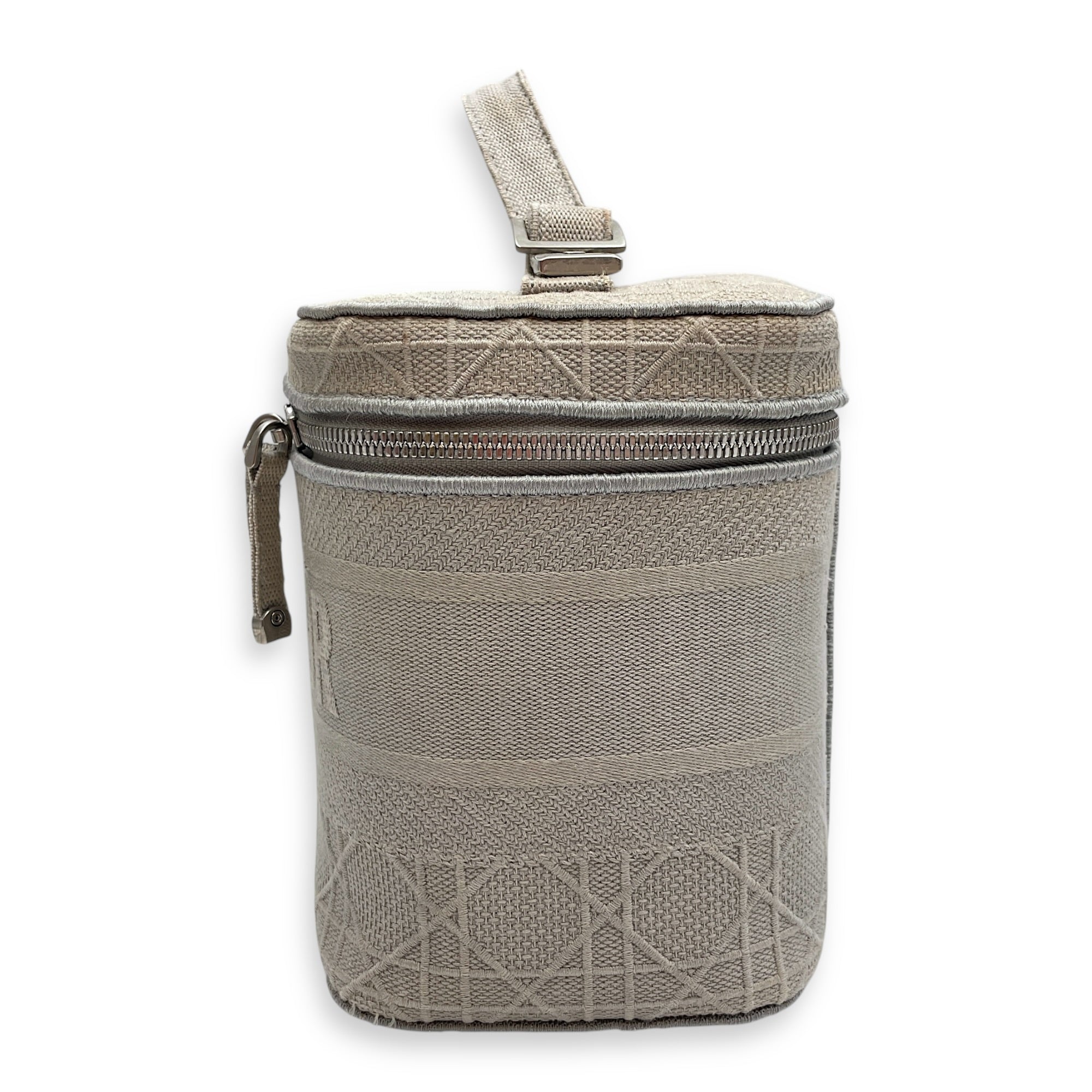Diortravel Grey Vanity Case in Canvas Silver hardware CL2603-20374 3