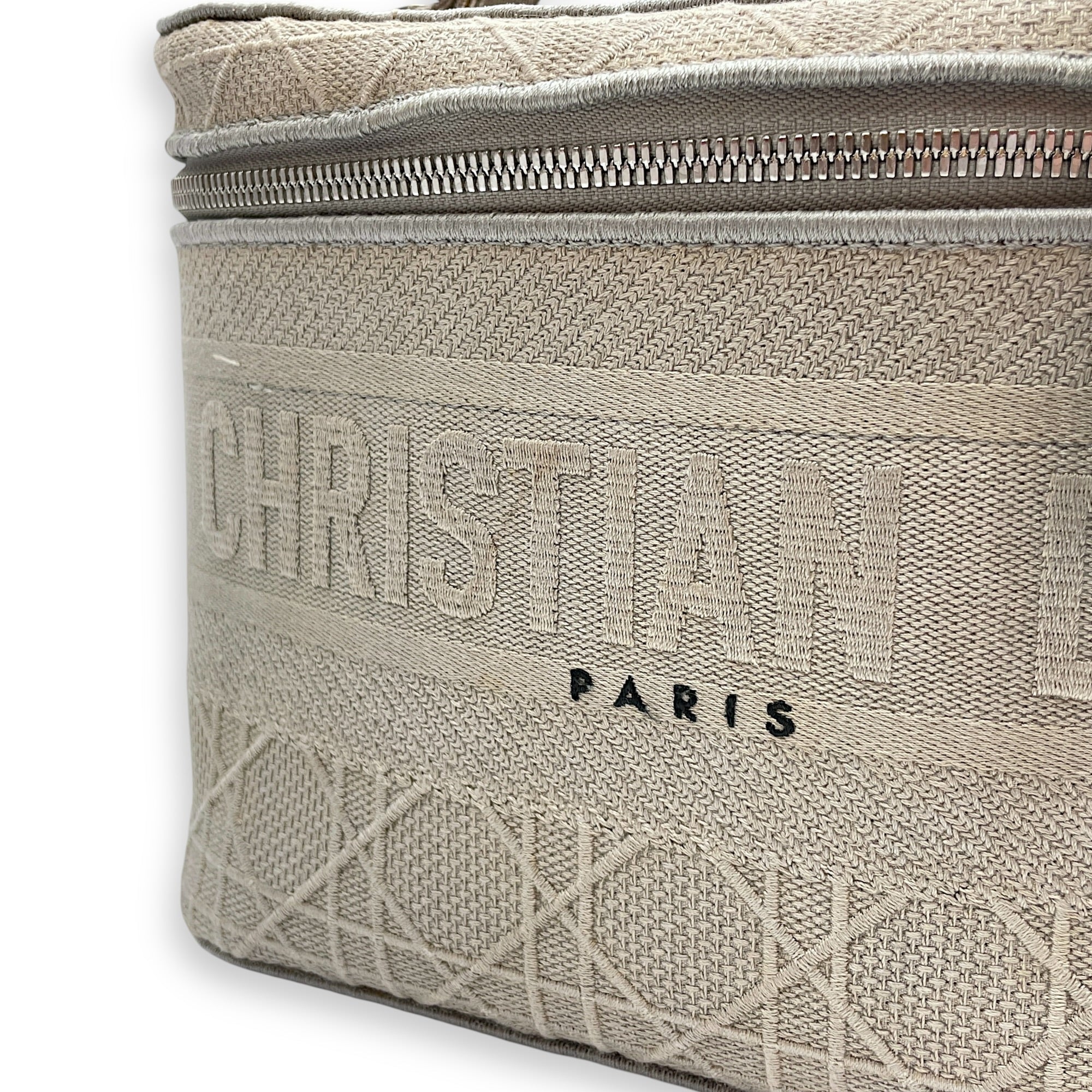 Diortravel Grey Vanity Case in Canvas Silver hardware CL2603-20374 8