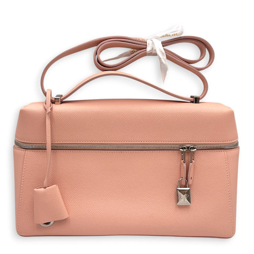 L27 Pink Crossbody Bag in Calfskin Silver hardware