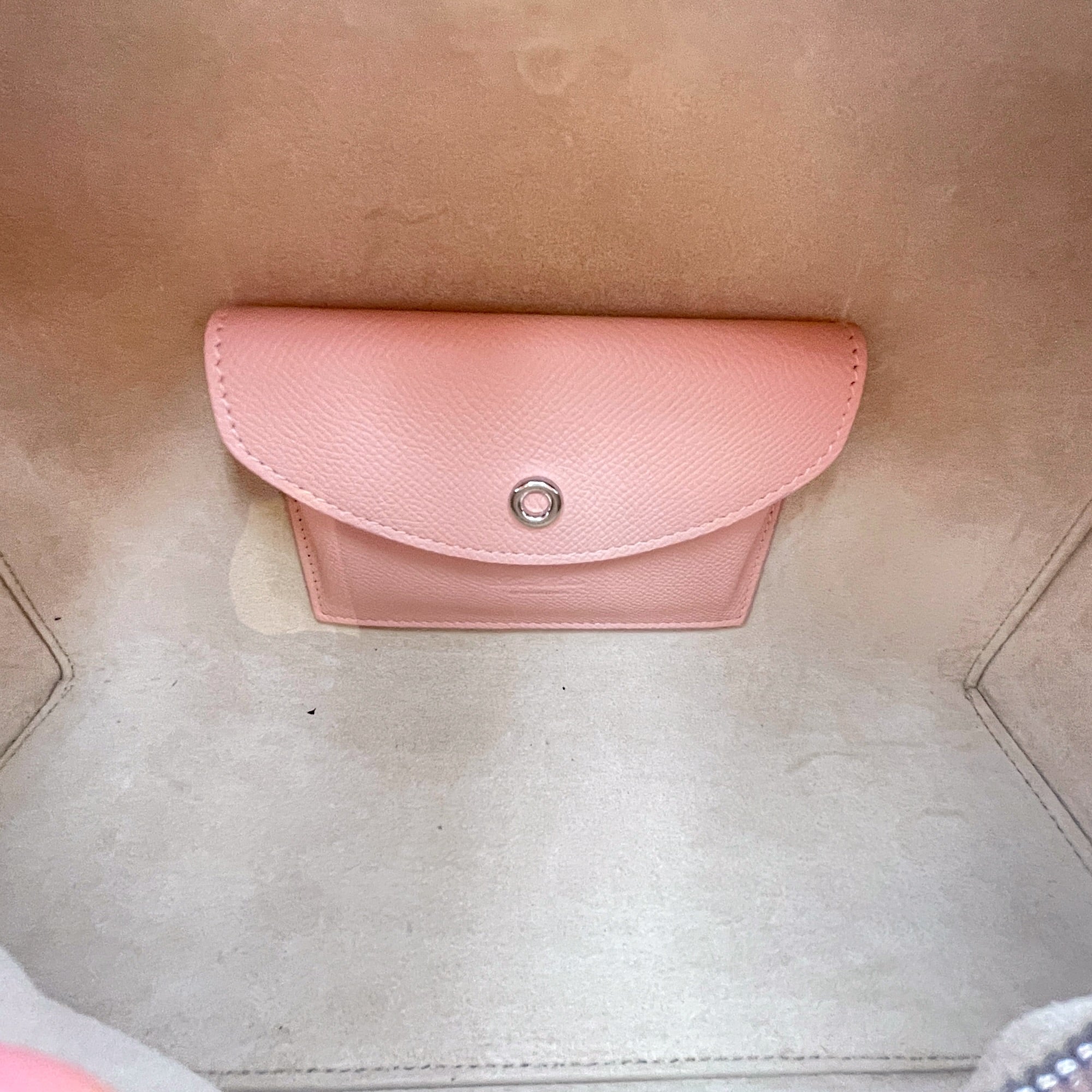 L27 Pink Crossbody Bag in Calfskin Silver hardware