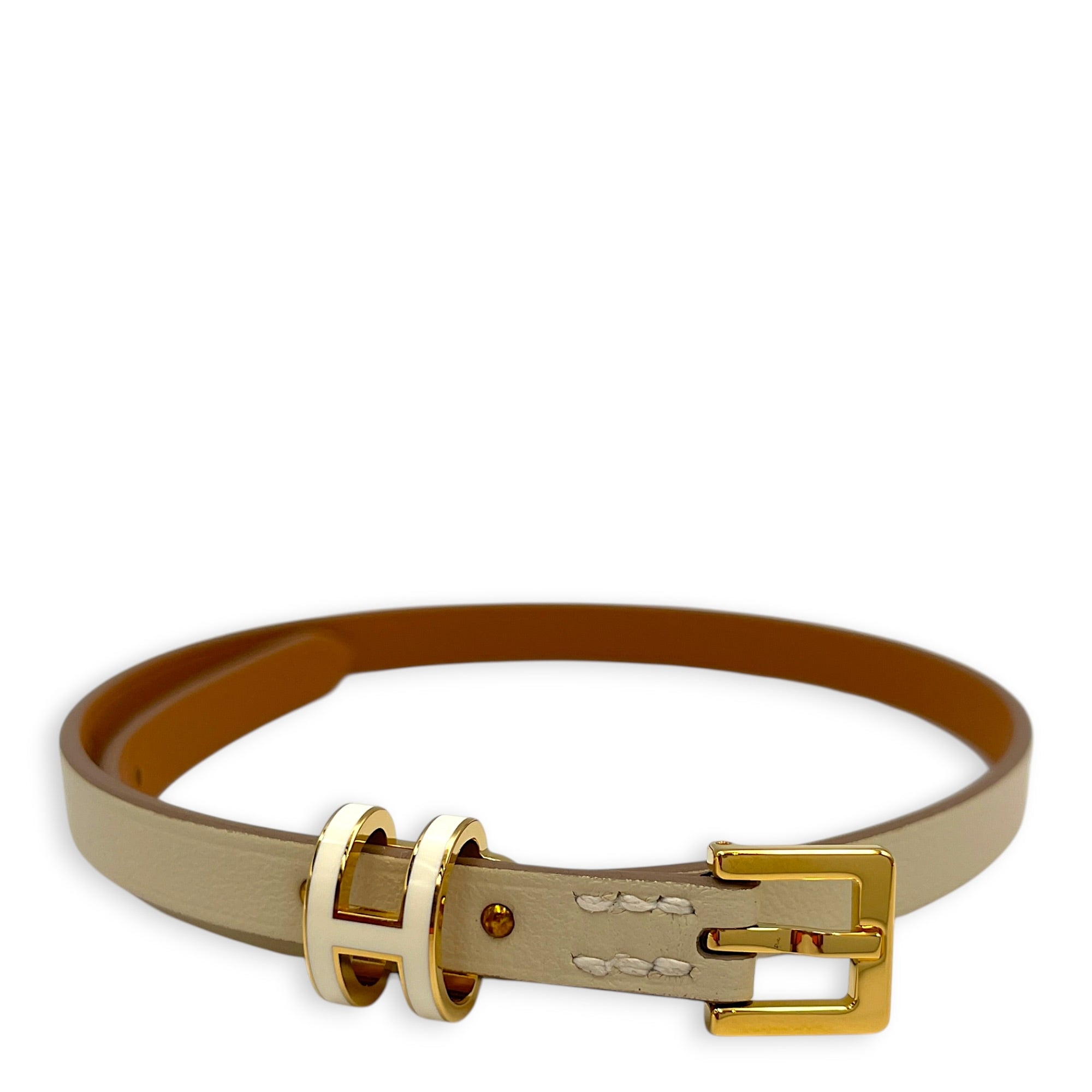 Pop H Double Tour T2 Craie Bracelet in Swift Gold hardware CL2603-20400 3