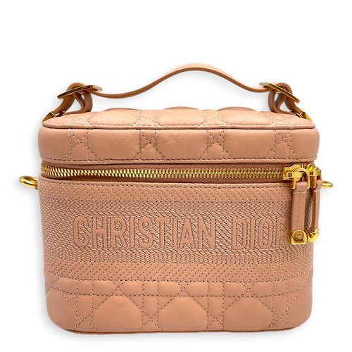 Diortravel Small Nude Vanity Case in Calfskin Gold hardware CL2603-20403 1