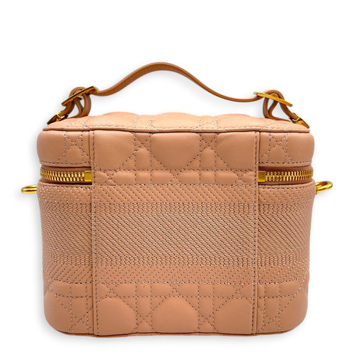 Diortravel Small Nude Vanity Case in Calfskin Gold hardware CL2603-20403 2