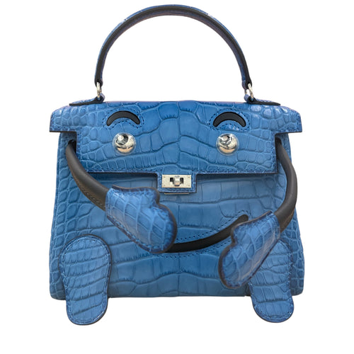 Kellydole Blue Zellige in Matte Alligator Palladium hardware CL2603-20407 1
