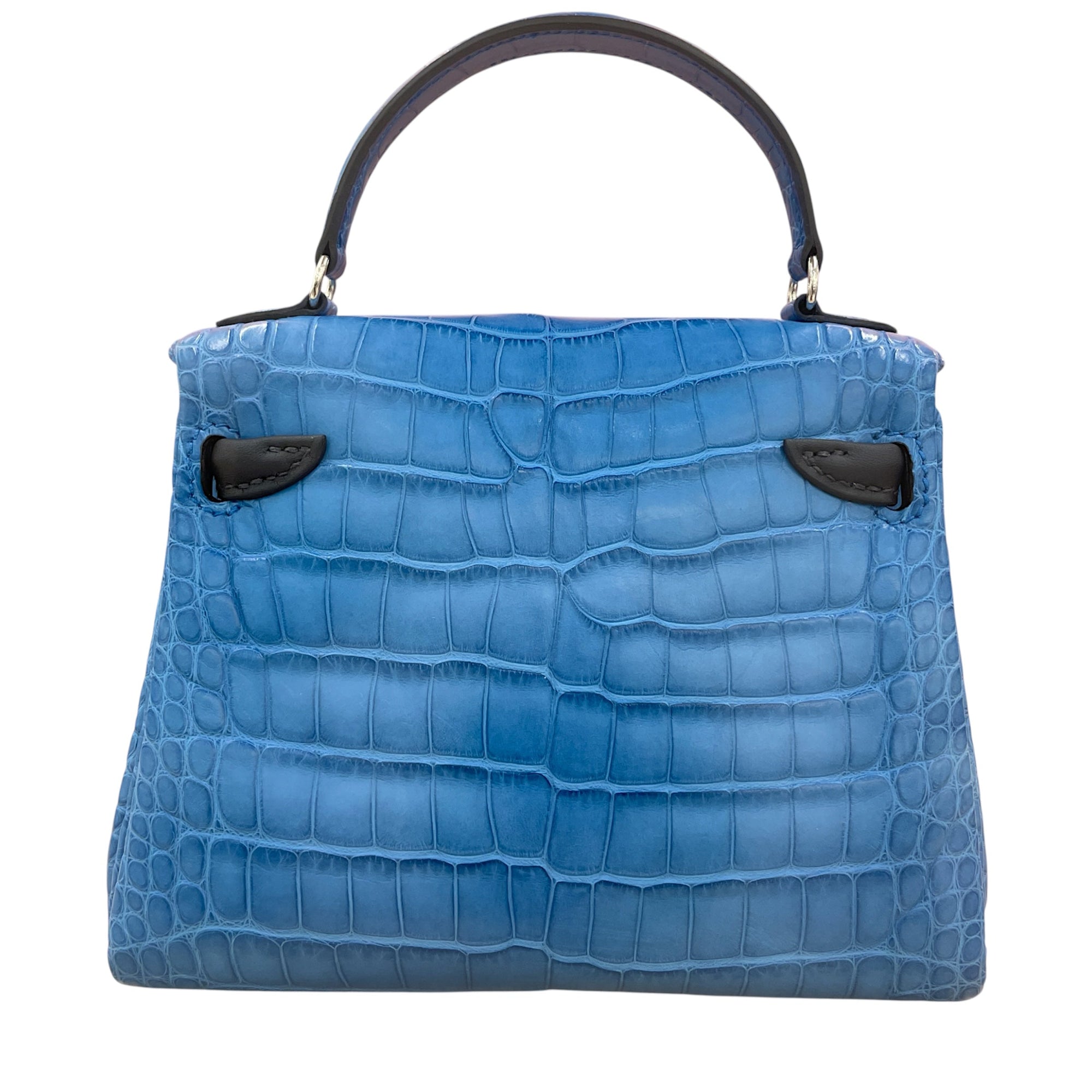 Kellydole Blue Zellige in Matte Alligator Palladium hardware CL2603-20407 2