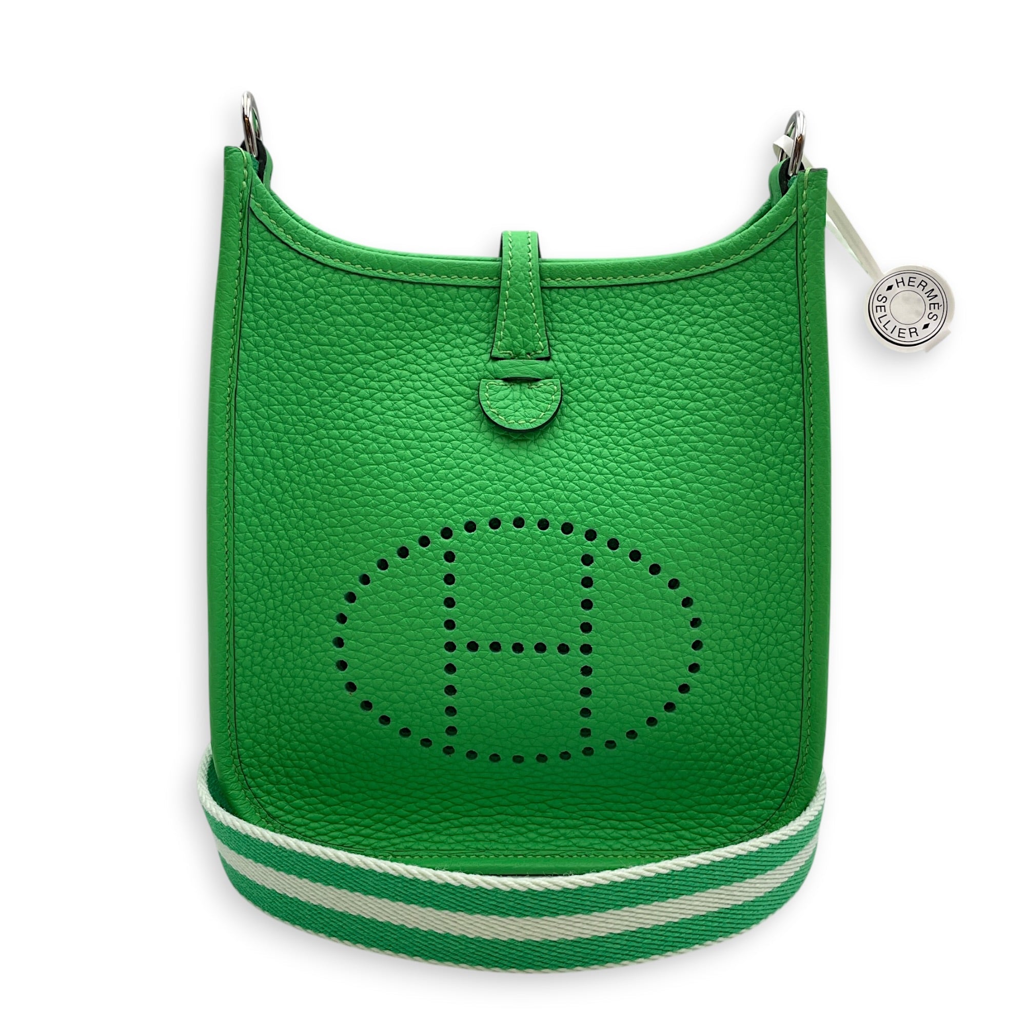 Evelyne Mini Vert Comics in Clemence Palladium hardware CL2603-20410 3