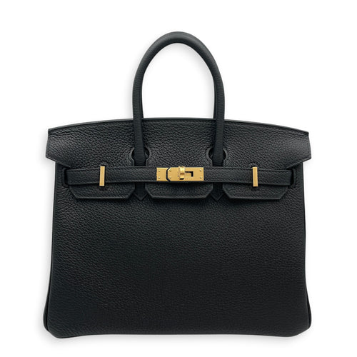 Birkin 25 Black in Togo Gold hardware