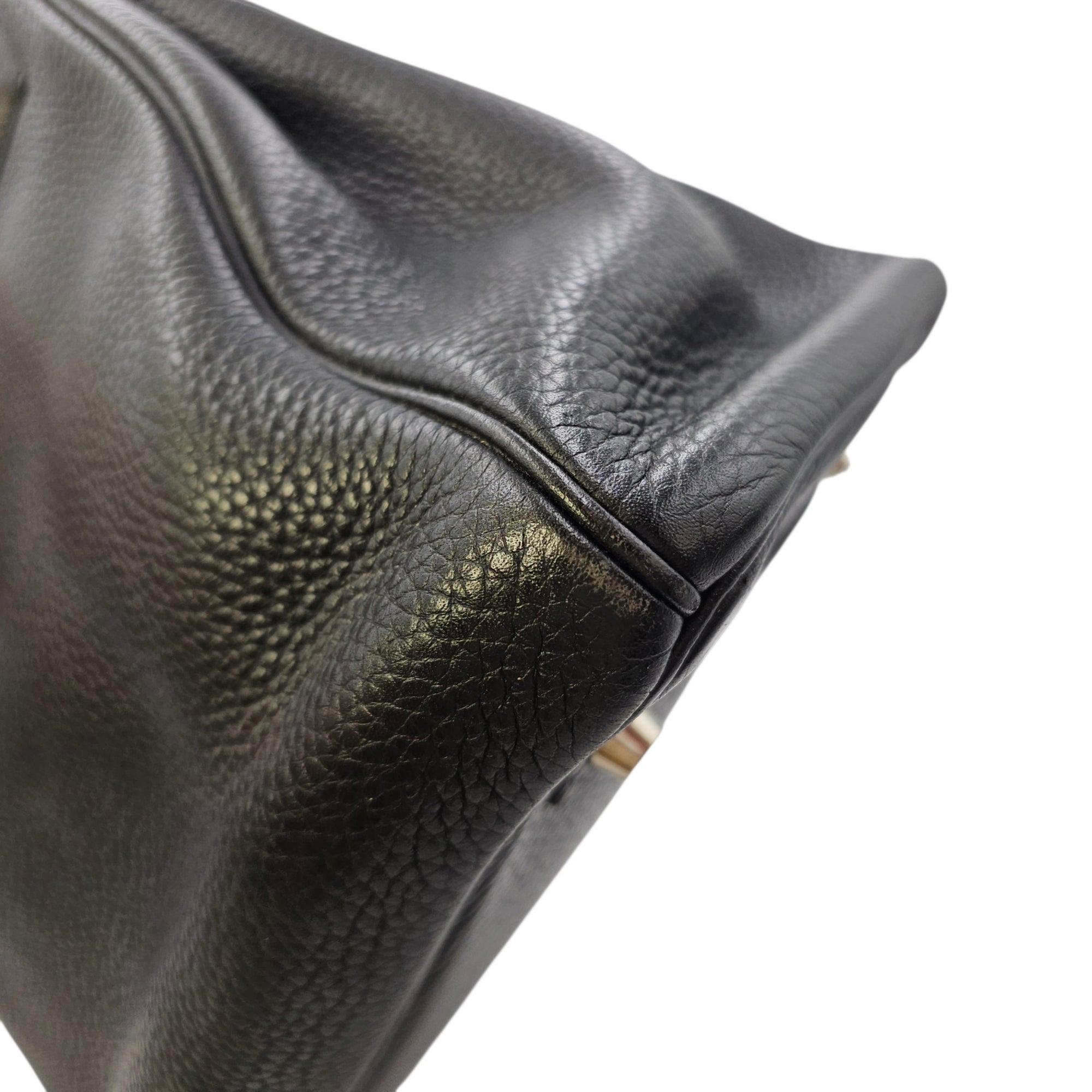 Birkin 35 Black in Clemence Palladium hardware