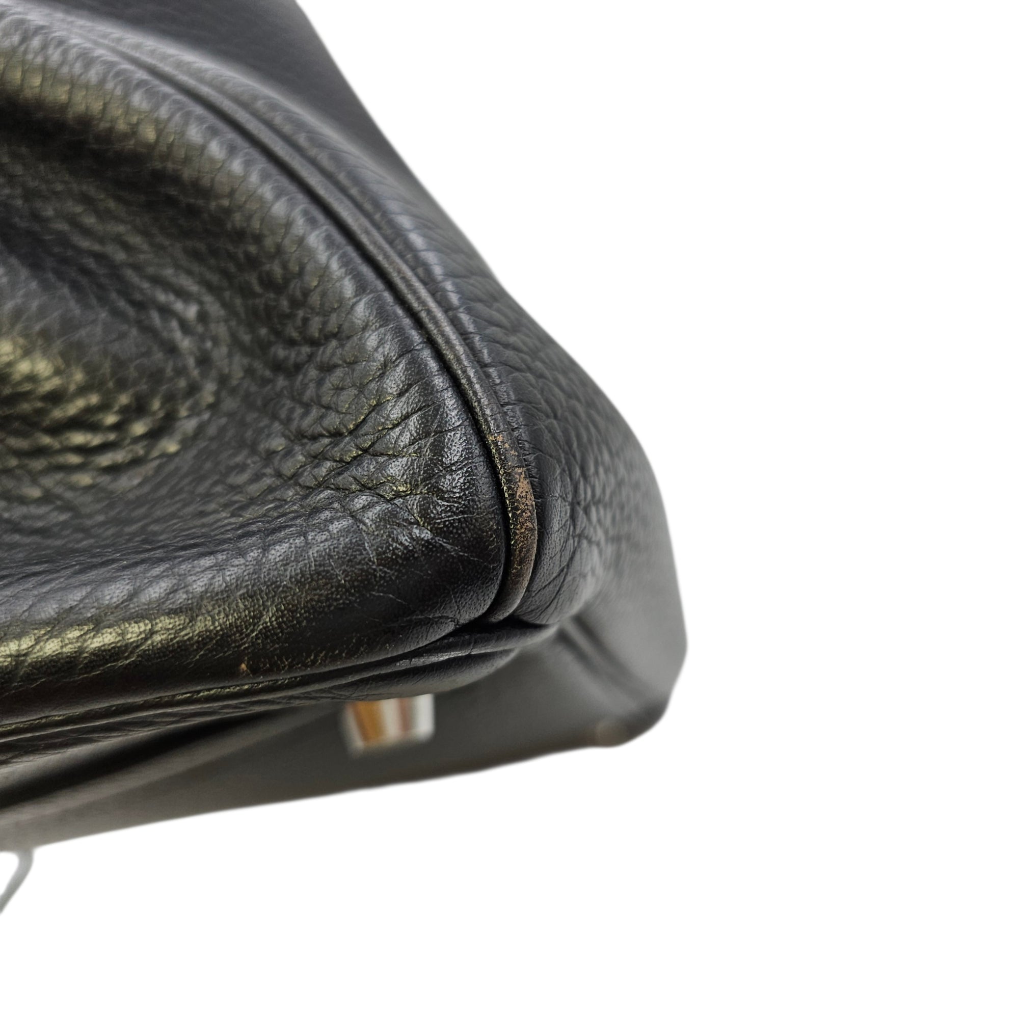 Birkin 35 Black in Clemence Palladium hardware